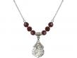  St. Joseph Medal Birthstone Necklace Available in 15 Colors 