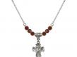  5-Way/Chalice Medal Birthstone Necklace Available in 15 Colors 