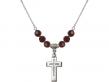  Cross Medal Birthstone Necklace Available in 15 Colors 