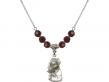  Madonna & Child Medal Birthstone Necklace Available in 15 Colors 