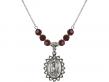  St. Jude Medal Birthstone Necklace Available in 15 Colors 