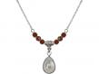  Mustard Seed Medal Birthstone Necklace Available in 15 Colors 