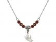  Guardian Angel Medal Birthstone Necklace Available in 15 Colors 