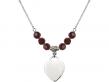  Heart Medal Birthstone Necklace Available in 15 Colors 