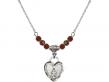  Miraculous Heart Medal Birthstone Necklace Available in 15 Colors 