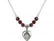  St. Jude Medal Birthstone Necklace Available in 15 Colors 