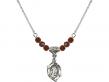  Guardian Angel Medal Birthstone Necklace Available in 15 Colors 