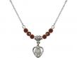  Miraculous Medal Birthstone Necklace Available in 15 Colors 