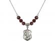  St. Michael the Archangel Medal Birthstone Necklace Available in 15 Colors 