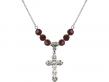  Cross Medal Birthstone Necklace Available in 15 Colors 