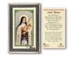  St. Theresa of Lisieux Prayer Card w/Medal 