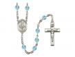  St. Alexander Sauli Centre w/Fire Polished Bead Rosary in 12 Colors 