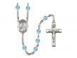  St. Louis Centre w/Fire Polished Bead Rosary in 12 Colors 