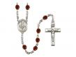  St. Alexander Sauli Centre w/Fire Polished Bead Rosary in 12 Colors 