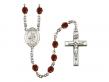  St. Joseph Freinademetz Centre w/Fire Polished Bead Rosary in 12 Colors 