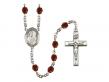  St. Thomas More Centre w/Fire Polished Bead Rosary in 12 Colors 