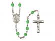  St. Alexander Sauli Centre w/Fire Polished Bead Rosary in 12 Colors 