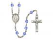  Fire Polished Bead Rosary in 12 Colors w/Miraculous Centre 