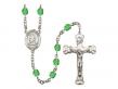  St. John Bosco Centre w/Fire Polished Bead Rosary in 12 Colors 