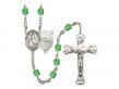  St. Joseph of Cupertino Centre w/Fire Polished Bead Rosary in 12 Colors 