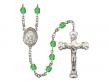  St. Louis Marie de Montfort Centre w/Fire Polished Bead Rosary in 12 Colors 