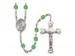  St. Anne Centre w/Fire Polished Bead Rosary in 12 Colors 