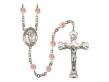  St. Paul of the Cross Centre w/Fire Polished Bead Rosary in 12 Colors 