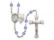  St. Joseph of Cupertino Centre w/Fire Polished Bead Rosary in 12 Colors 