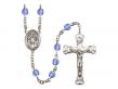  St. Ursula Centre w/Fire Polished Bead Rosary in 12 Colors 