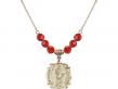  St. Florian Medal Birthstone Necklace Available in 15 Colors 