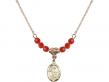  Guardian Angel Medal Birthstone Necklace Available in 15 Colors 