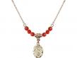  O/L of Guadalupe Medal Birthstone Necklace Available in 15 Colors 