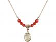  St. Michael the Archangel Birthstone Necklace Available in 15 Colors 