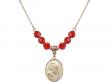  Madonna & Child Medal Birthstone Necklace Available in 15 Colors 