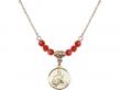  St. Gerard Medal Birthstone Necklace Available in 15 Colors 