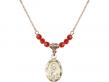  St. Jude Medal Birthstone Necklace Available in 15 Colors 