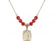  O/L of Guadalupe Medal Birthstone Necklace Available in 15 Colors 