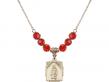  St. Peregrine Medal Birthstone Necklace Available in 15 Colors 