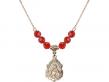  Mother of a Priest Medal Birthstone Necklace Available in 15 Colors 