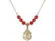  St. Christopher Medal Birthstone Necklace Available in 15 Colors 