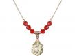  St. Jude Medal Birthstone Necklace Available in 15 Colors 