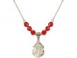  St. Joseph Medal Birthstone Necklace Available in 15 Colors 