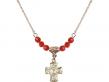  5-Way/Chalice Medal Birthstone Necklace Available in 15 Colors 