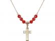  Cross Medal Birthstone Necklace Available in 15 Colors 