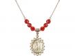  St. Jude Medal Birthstone Necklace Available in 15 Colors 