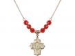  Communion/5-Way Medal Birthstone Necklace Available in 15 Colors 