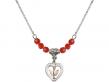  Holy Spirit Medal Birthstone Necklace Available in 15 Colors 