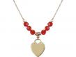  Heart Medal Birthstone Necklace Available in 15 Colors 