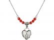  Miraculous Heart Medal Birthstone Necklace Available in 15 Colors 