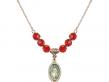  Miraculous Medal Birthstone Necklace Available in 15 Colors 